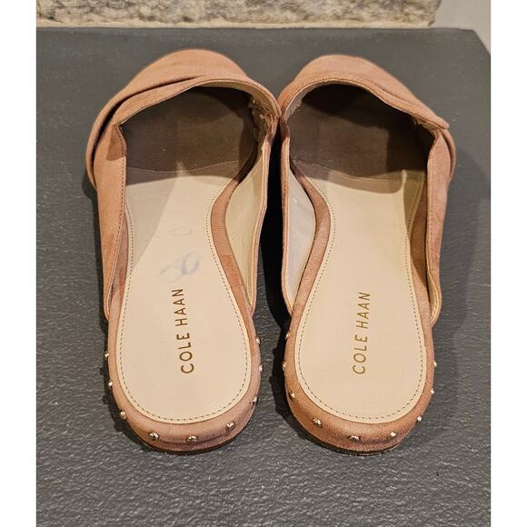 Cole Haan Deacon Loafer Slip On Flats Studded Heel, Cream Color, Womens Sz 8B - Picture 2 of 6